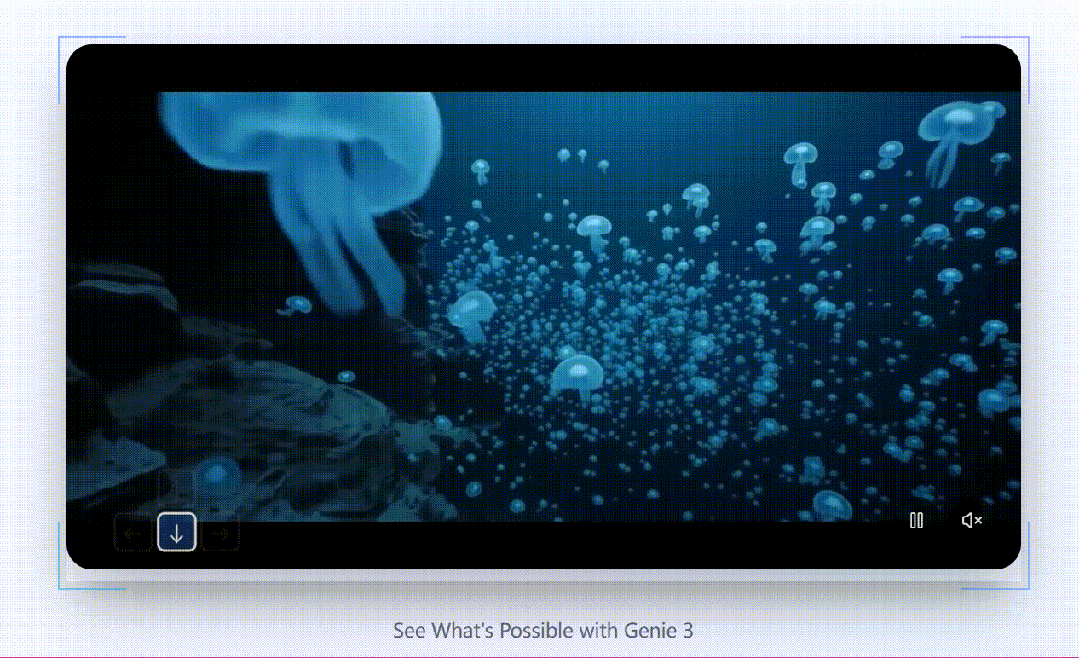 Google DeepMind Genie 3 demonstration of an environment generated in response to navigation. Credit: Google DeepMind.