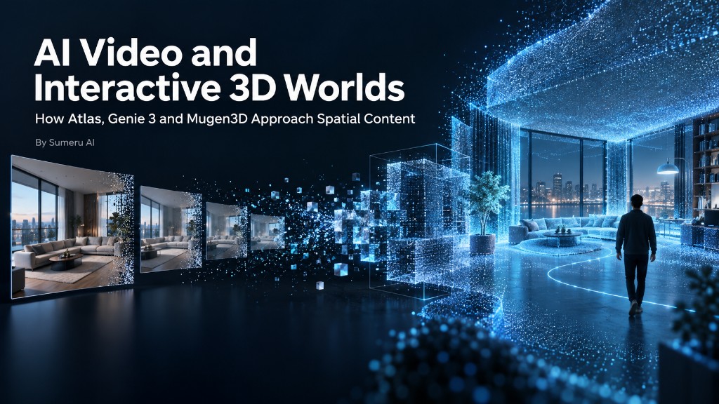 AI Video and Interactive 3D Worlds: How Atlas, Genie 3 and Mugen3D approach spatial content.